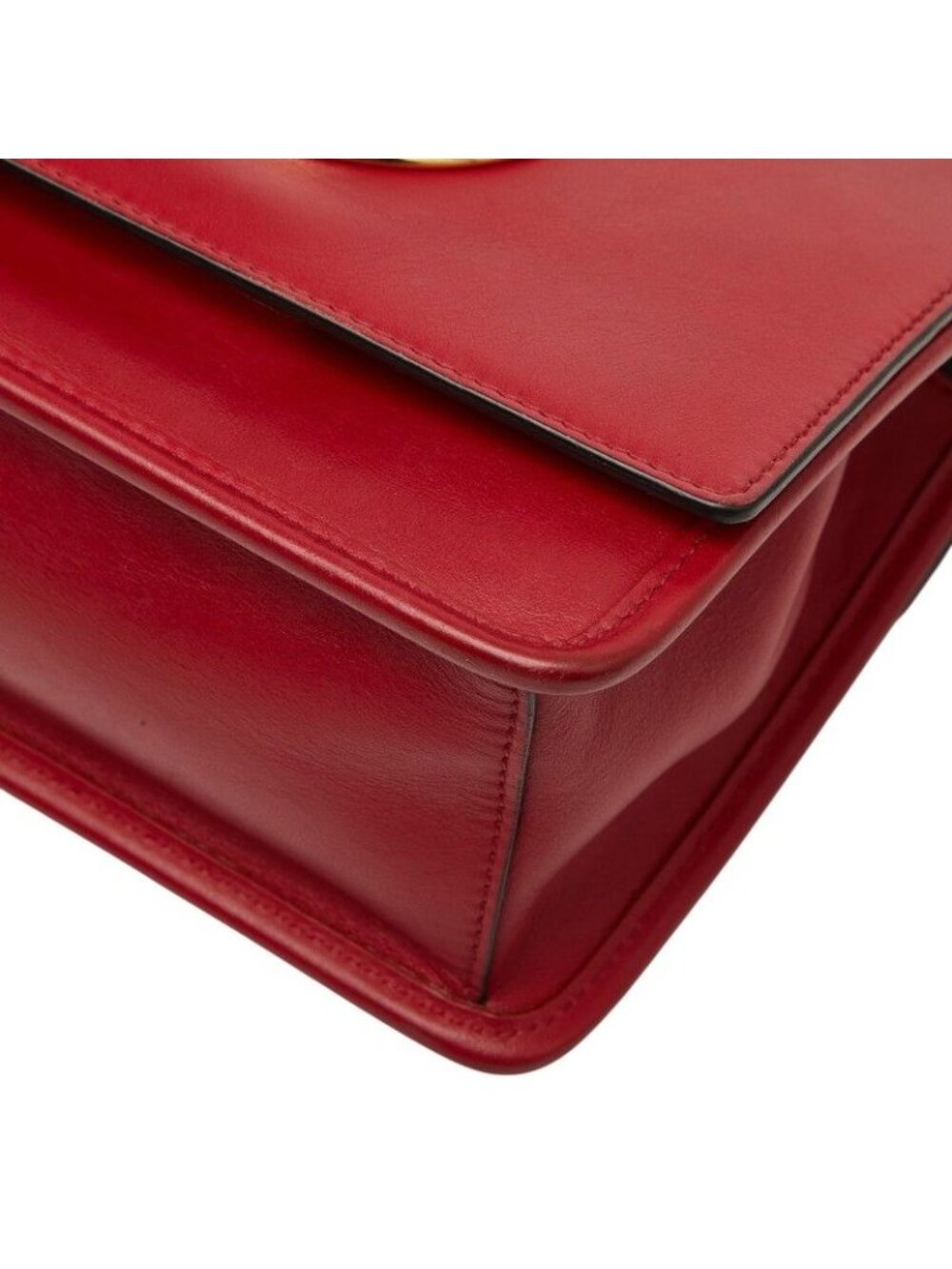 Fendi Mini Canai Chain Shoulder Bag Red Leather - Picture 4 of 10